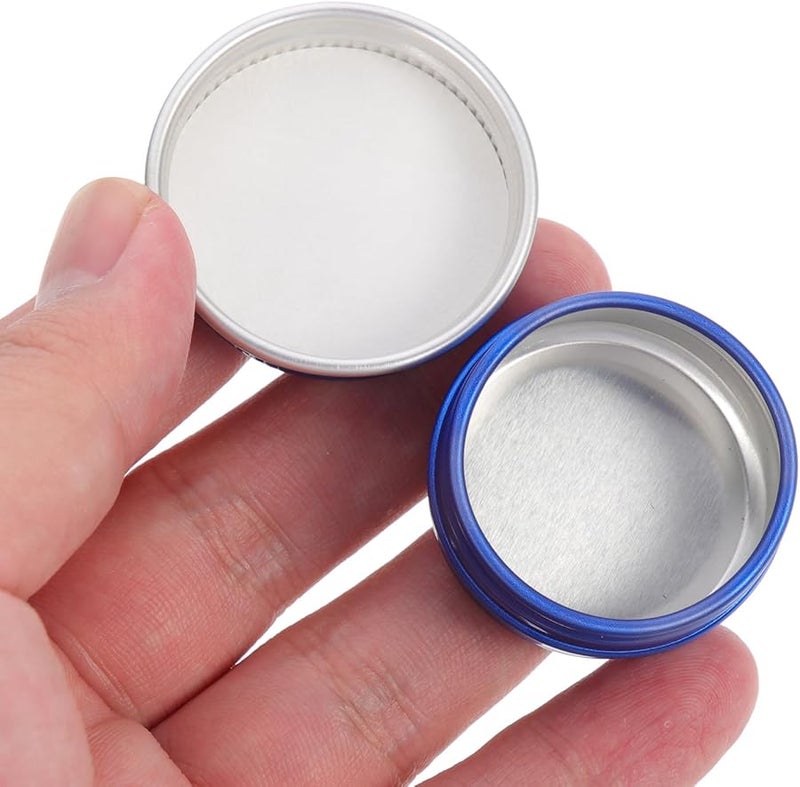 Blue Aluminum Screw Lid Candle Tins Reusable Lip Balm Jars Cosmetic Cream Containers - Image 4